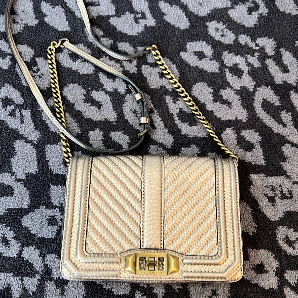 Rebecca Minkoff Chevron Quilted Love Crossbody Purse/Handbag